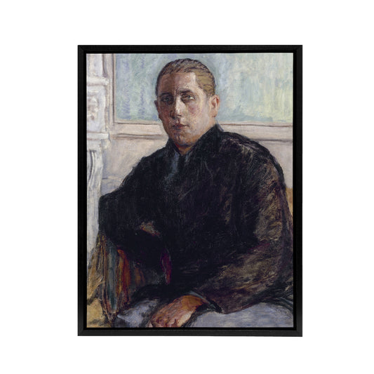 Portrait of Doctor Maurice Girardin Bonnard Black Framed Canvas Wall Art