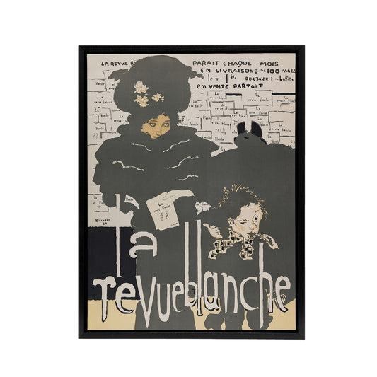 Poster for the Revue Blanche Journal Bonnard Black Framed Canvas Wall Art