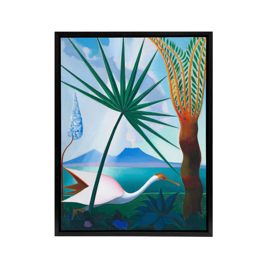 Joseph Stella Neapolitan Song Bay of Naples Black Framed Canvas Wall Art Print