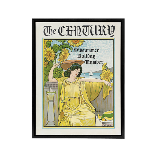 Louis Rhead The Century Midsummer Holiday Issue Cover Black Framed Canvas Art