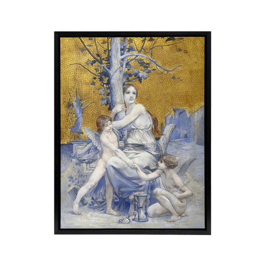 Luc Olivier Merson Eternity The Allegory of Time Black Framed Canvas Art Print