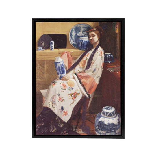 James McNeill Whistler Purple And Rose Black Framed Canvas Wall Art Print