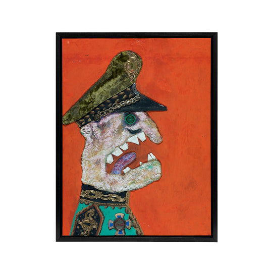 Antonio Berni Colonel Golpista Black Framed Canvas Wall Art Print