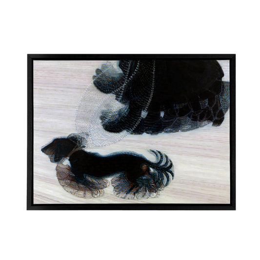 Giacomo Balla Dynamism Of A Dog On A Leash Black Framed Canvas Art Print