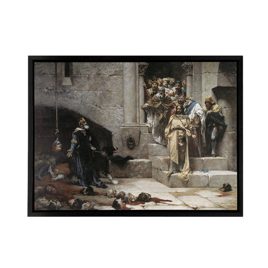Del Alisal The Bell of Huesca Black Framed Canvas Wall Art Print