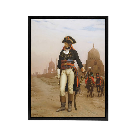 Gerome Napoleon Bonaparte In Egypt Black Framed Canvas Wall Art Print