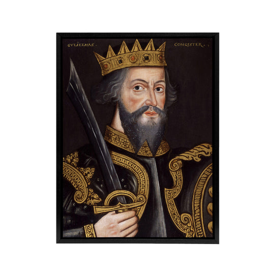 King William I Of England The Conqueror Black Framed Canvas Wall Art Print