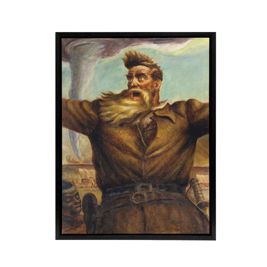 John S Curry Abolitionist John Brown Black Framed Canvas Wall Art Print