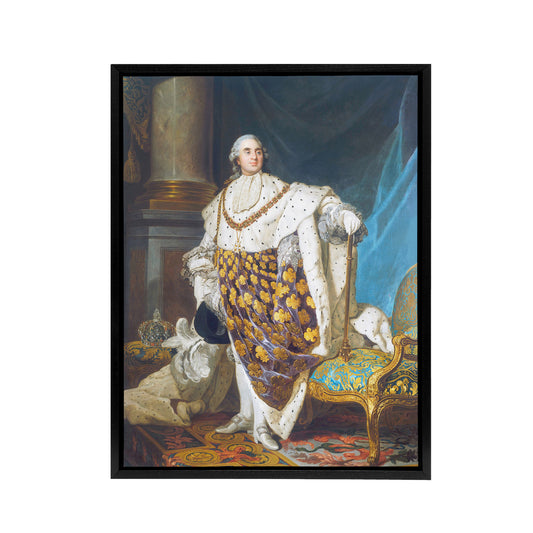 Duplessis King Louis XVI Royal Portrait Black Framed Canvas Wall Art Print