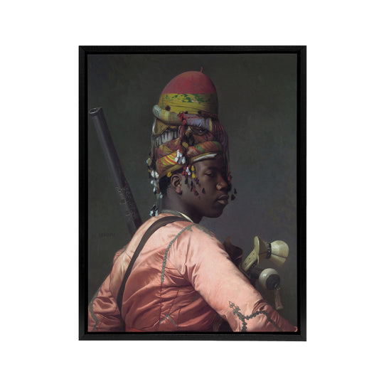 Jean Leon Gerome Bashi Bazouk Portrait Black Framed Canvas Wall Art Print
