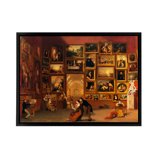 Samuel Morse Louvre Gallery Paris France Black Framed Canvas Art Print