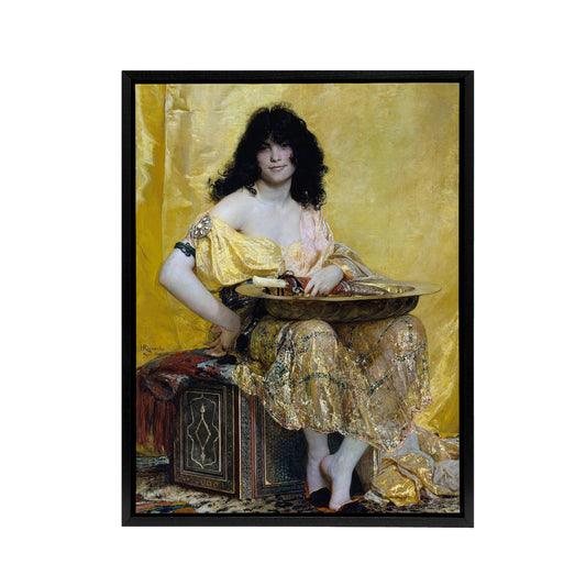 Henri Regnault Biblical Figure Salome Black Framed Canvas Wall Art Print