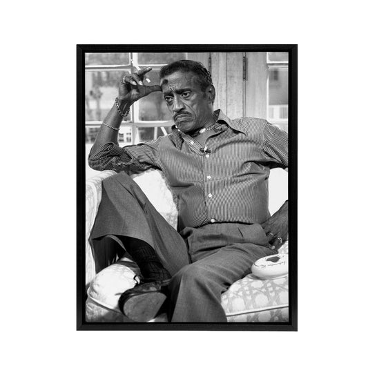 Allen Warren Portrait Photo Sammy Davis Jr Black Framed Canvas Art Print