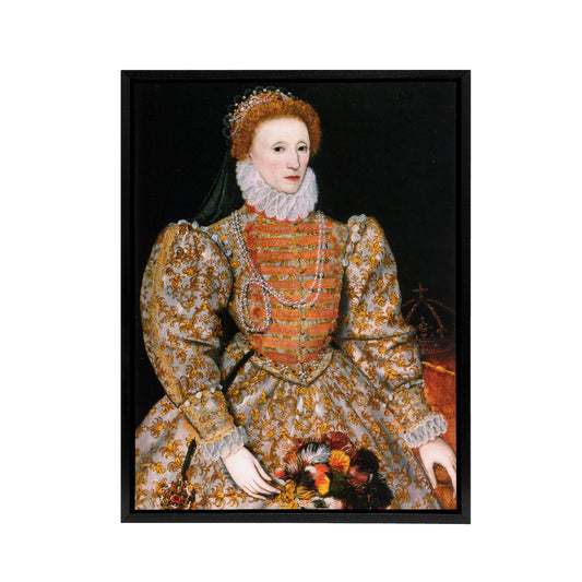 Elizabeth I Queen of England and Ireland Black Framed Canvas Art Print