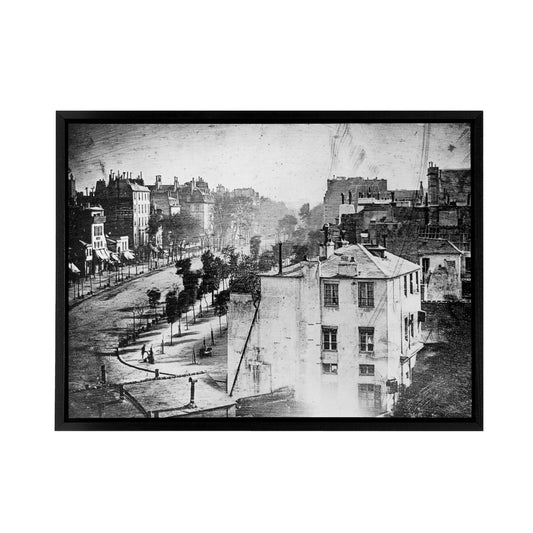 Daguerre Boulevard Du Temple Paris Black Framed Canvas Wall Art Print