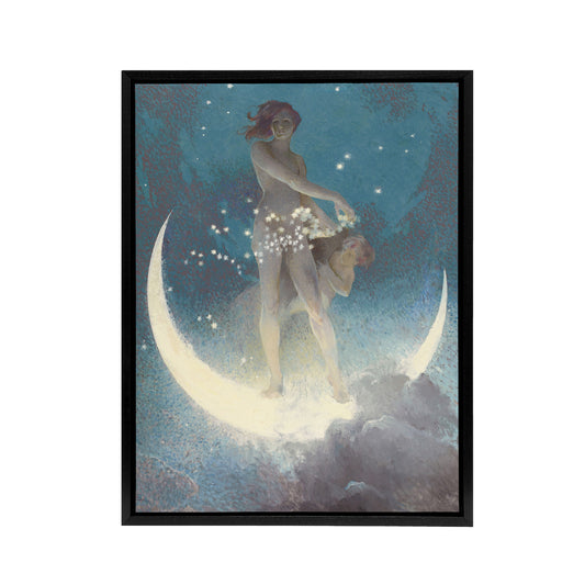 Edwin Blashfield Spring Scattering Scars Black Framed Canvas Art Print