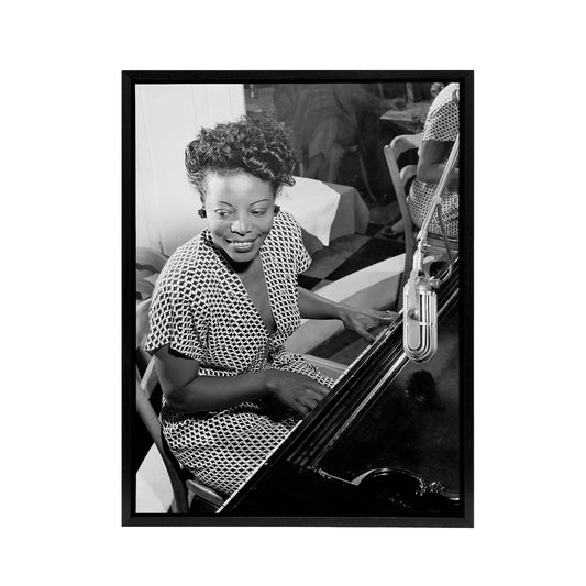 Jazz Pianist Mary Lou Williams Black Framed Canvas Wall Art Print