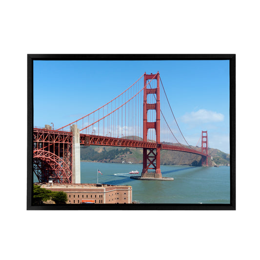 Highsmith Photo Golden Gate Bridge Black Framed Canvas Wall Art Print