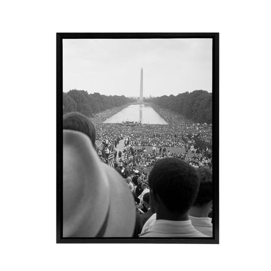 Leffler Civil Rights March on Washington DC Black Framed Canvas Art Print