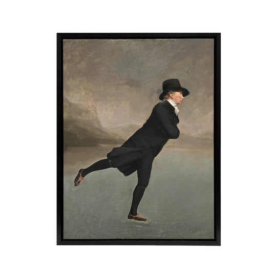 Henry Raeburn The Skating Minister Black Framed Canvas Wall Art Print