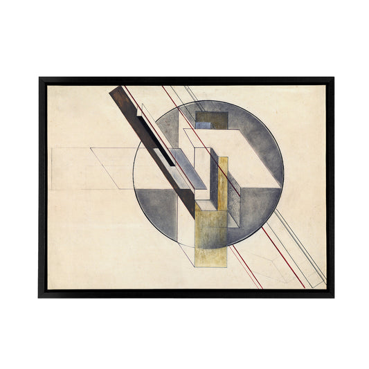 Gustav Klucis Construction Black Framed Canvas Wall Art Print