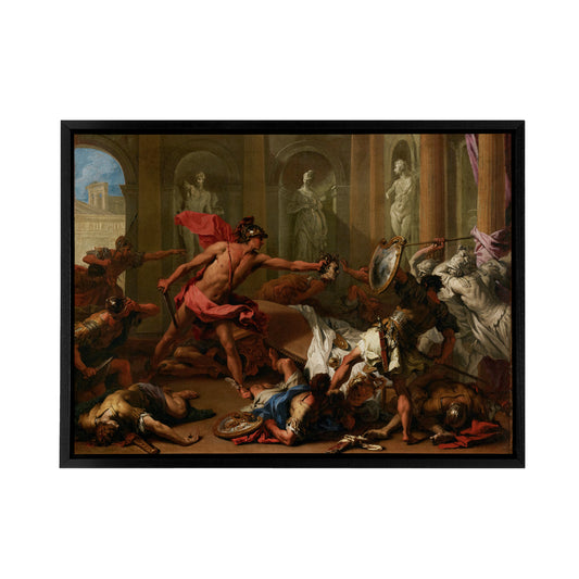 Ricci Perseus With The Head Of Medusa Black Framed Canvas Wall Art Print