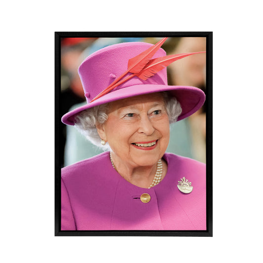 Joel Rouse Queen Elizabeth II Photograph Black Framed Canvas Art Print