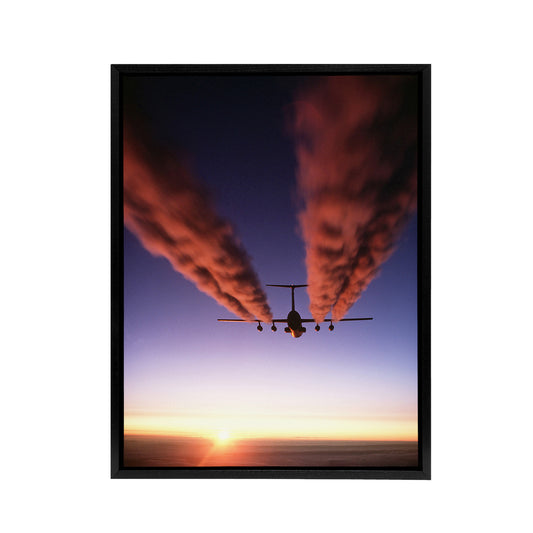 US Military USAF C 141 Starlifter Aircraft Black Framed Canvas Art Print