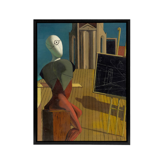 Giorgio De Chirico The Seer Black Framed Canvas Wall Art Print
