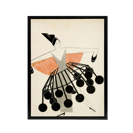 Alexandra Exter Sketch Womens Fashion Black Framed Canvas Wall Art Print