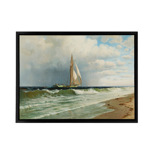 Silva At Coney Island Painting Wall Black Framed Canvas Wall Art Print