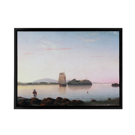 Lane Owls Head Penobscot Bay Maine Black Framed Canvas Wall Art Print