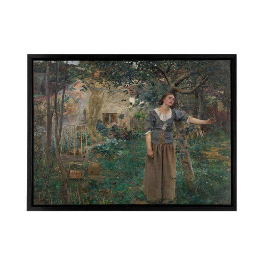 Bastien Lepage Joan Of Arc Painting Black Framed Canvas Wall Art Print