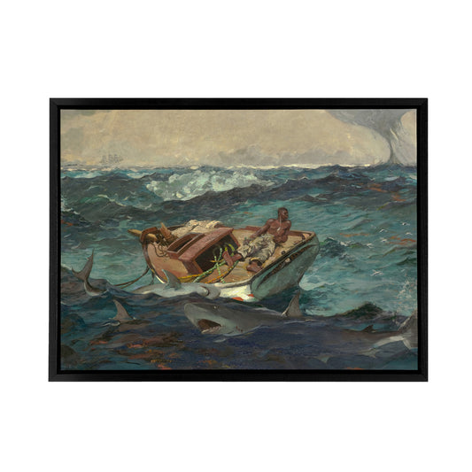 Homer The Gulf Stream Painting Wall Black Framed Canvas Wall Art Print
