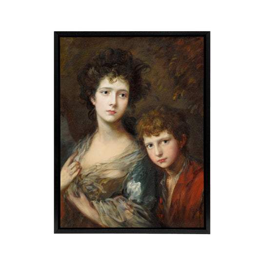 Gainsborough Elizabeth Thomas Linley Black Framed Canvas Wall Art Print