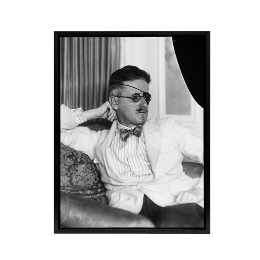 Abbott James Joyce Eye Patch Writer Black Framed Canvas Wall Art Print