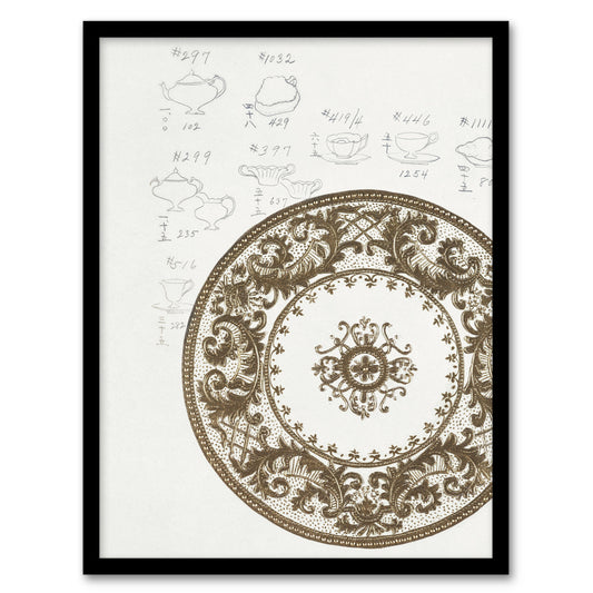 Noritake Factory Framed Wall Art Vintage Filigree Design For Plate Home Décor