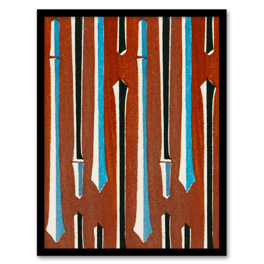 Furuya Korin Framed Wall Art Print Vintage Japanese Bamboo Pattern Home Décor