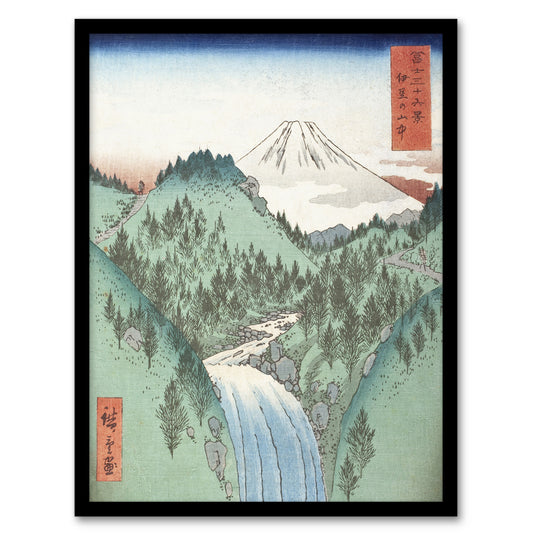 Utagawa Hiroshige Framed Wall Art In The Mountains Of Izu Province Home Décor