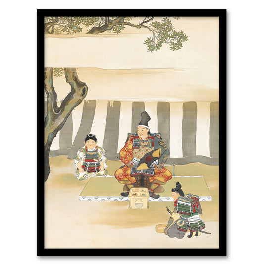 Kamisaka Sekka Framed Wall Art Print Kusunoki Masashige Before Battle Home Décor