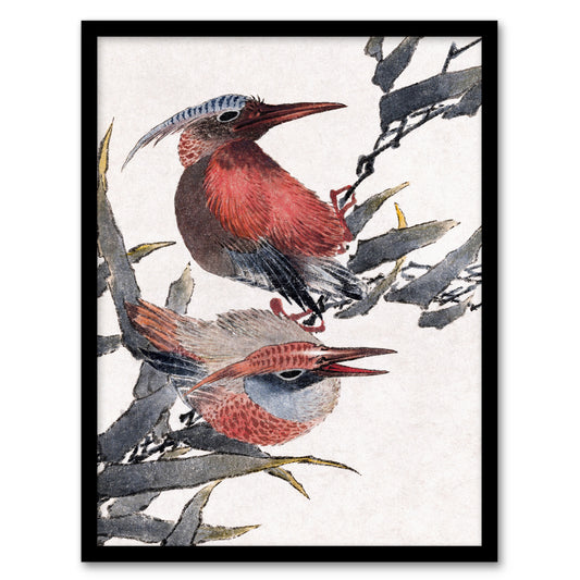 Katsushika Hokusai Framed Wall Art Print Album of Sketches Birds 1841 Home Décor