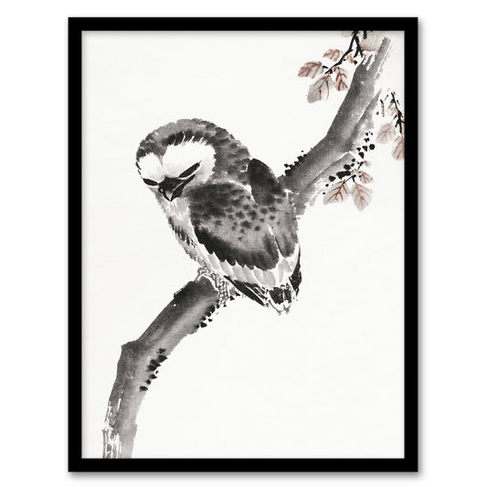 Katsushika Hokusai Framed Wall Art Print Owl 1841 Album Of Sketches Home Décor