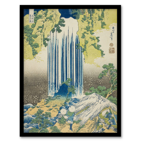 Katsushika Hokusai Framed Wall Art Yoro Waterfall In Mino Province Home Décor