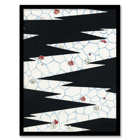 Shin Bijutsukai Framed Wall Art Print Flowers On Footpath Pattern Home Décor