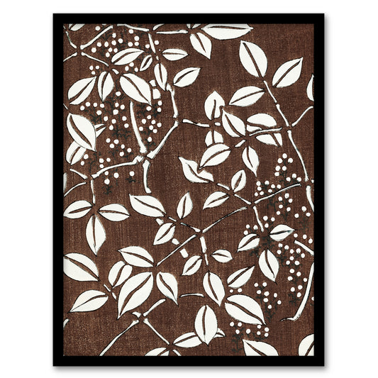 Shin Bijutsukai Framed Wall Art Print Tree Branch and Leaf Pattern Home Décor