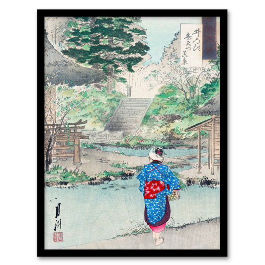 Ogata Gekko Framed Wall Art Print View Of Benten At Inokashira Home Décor
