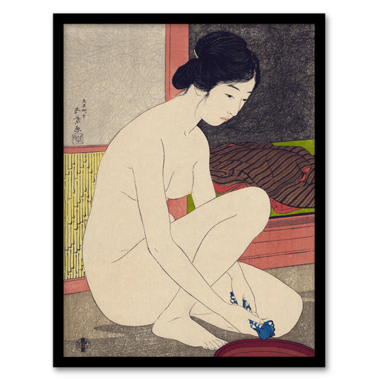 Goyo Hashiguchi Framed Wall Art Print Woman After Bath Portrait Home Décor