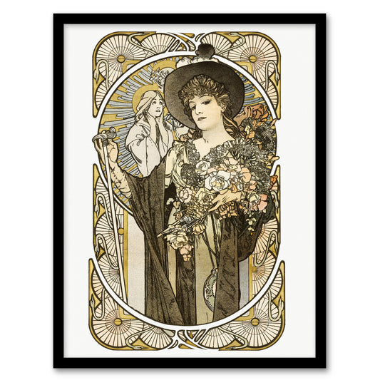 Alphonse Mucha Framed Wall Art La Tosca Theatre Play Vintage Advert Home Décor