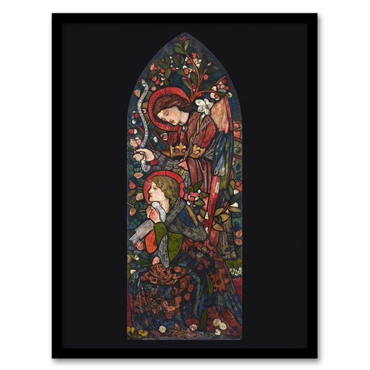 Edward Burne Jones Framed Wall Art The Annunciation Stained Glass Home Décor