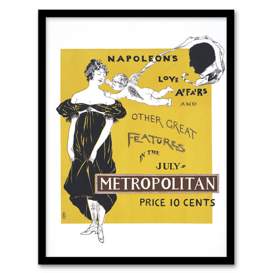 Edward Penfield Framed Wall Art Napoleon Love Affairs Metropolitan Advert